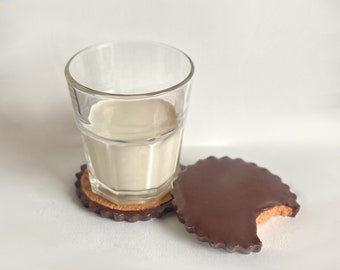 Peanut Butter cup faux food coasters unique home decor