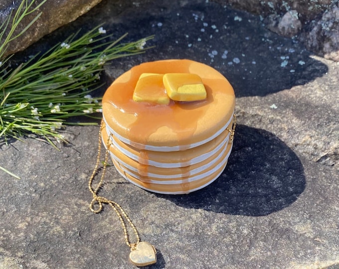 Handmade Pancake Jar: Trinket Holder