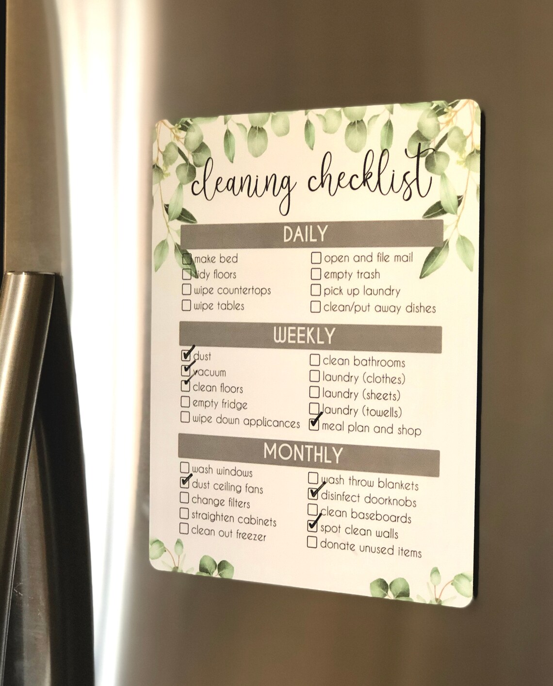 Cleaning Checklist dry erase board dry erase Etsy