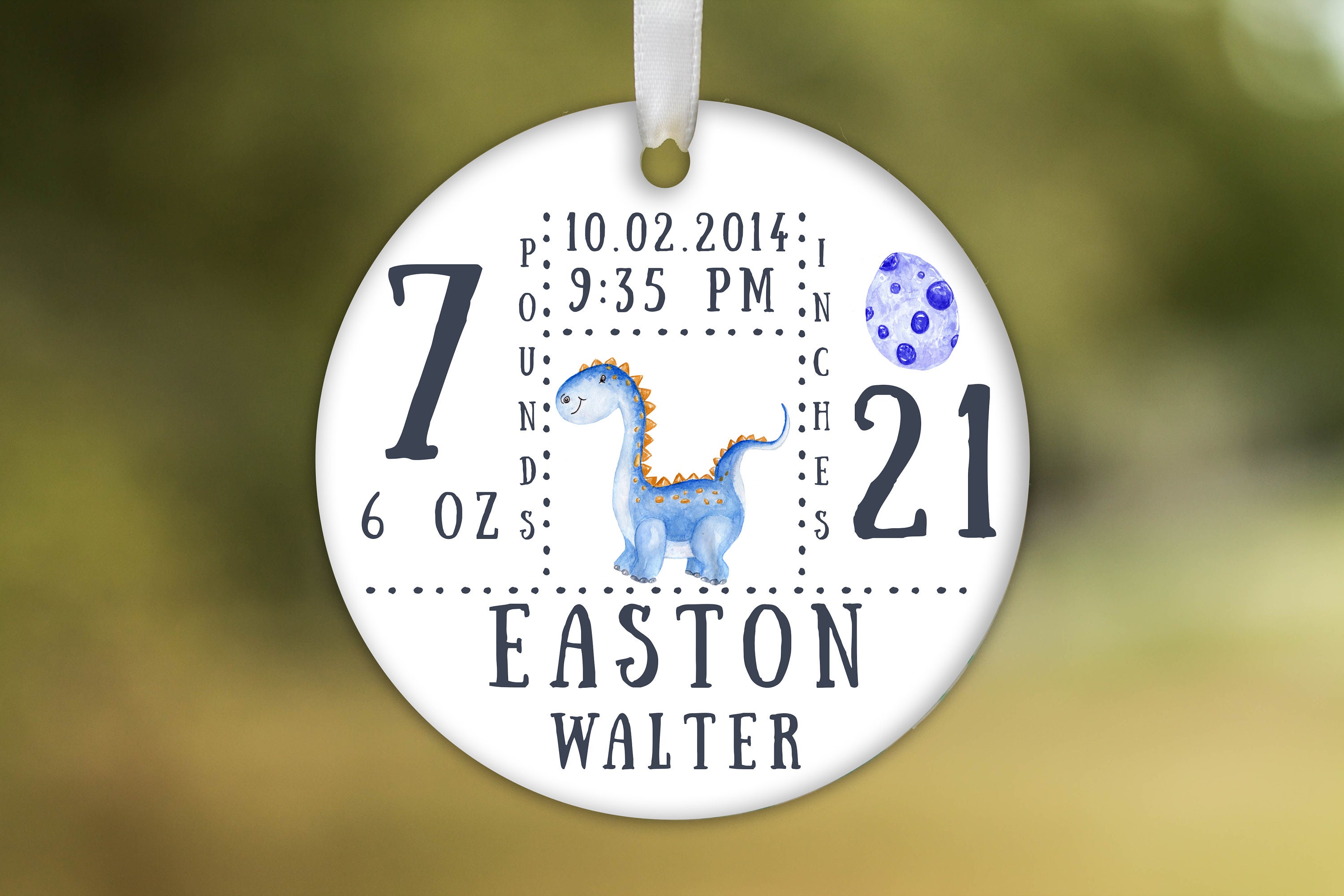 baby's first christmas dinosaur ornament