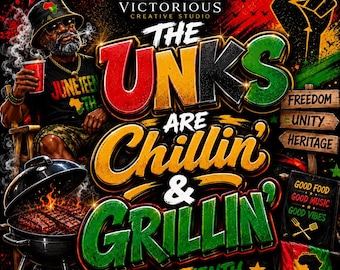 Los tíos se relajan y hacen una barbacoa Juneteenth PNG / Diseño de camiseta de barbacoa de cultura negra / Descarga de sublimación DTF