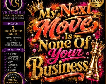 Boss Queen Typography PNG, Entrepreneur Luxury Design (Digital Download)