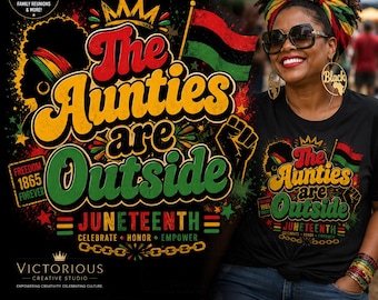 Paquete PNG de Juneteenth, diseño de camiseta de tía de cultura negra (descarga digital)