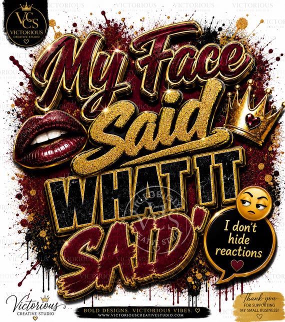 Sassy PNG Bundle | Burgundy Gold Lips Crown Graphic (Digital Download)