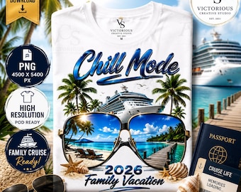 Crucero de vacaciones familiares 2026 PNG / Camiseta a juego para el viaje familiar (Descarga instantánea)