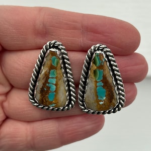 JSK Polychrome Royston Turquoise & sterling silver earrings