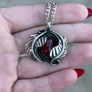 JSK Garnet Leaf Necklace