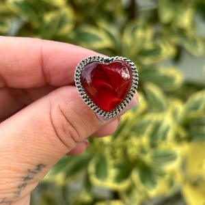SIZE 7 JSK Rosarita Heart Sterling Silver Ring