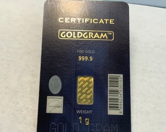 Gold Gram Coin Etsy