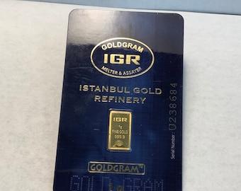 Gold Gram Coin Etsy