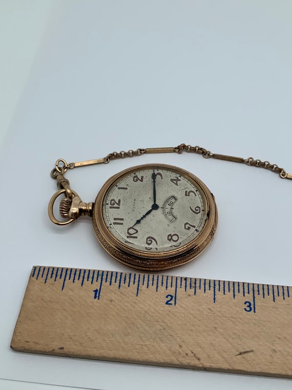 Vintage Elgin 17 Jewel Goldfilled Pocketwatch wit… - image 9