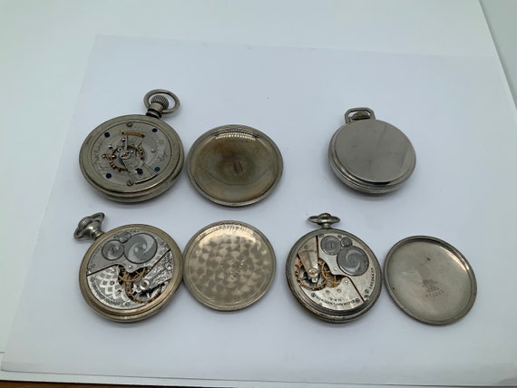 Lot of 4 Vintage Pocket Watches for Parts or Rest… - image 9