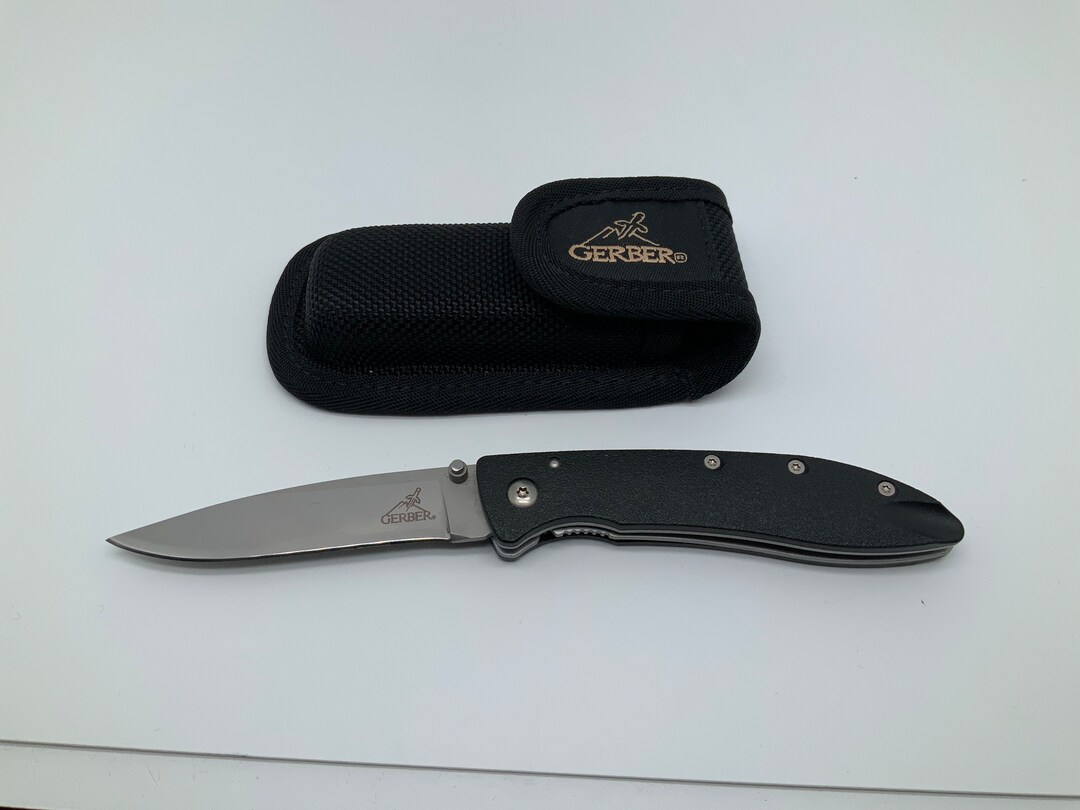 Gerber Folding Pocket Knife Daily Carry With Case Etsy