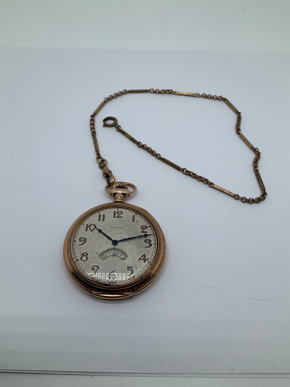 Vintage Elgin 17 Jewel Goldfilled Pocketwatch wit… - image 2