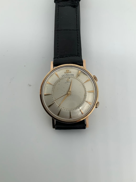 Vintage Le Coultre Memovox 14k Gold Alarm Watch 36