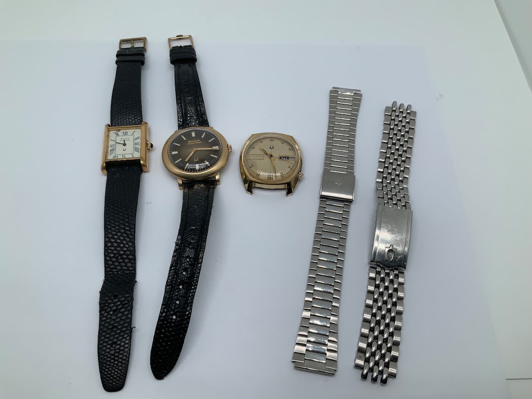 Vintage Bulova Accutron Parts Watches and Bands Lot Etsy