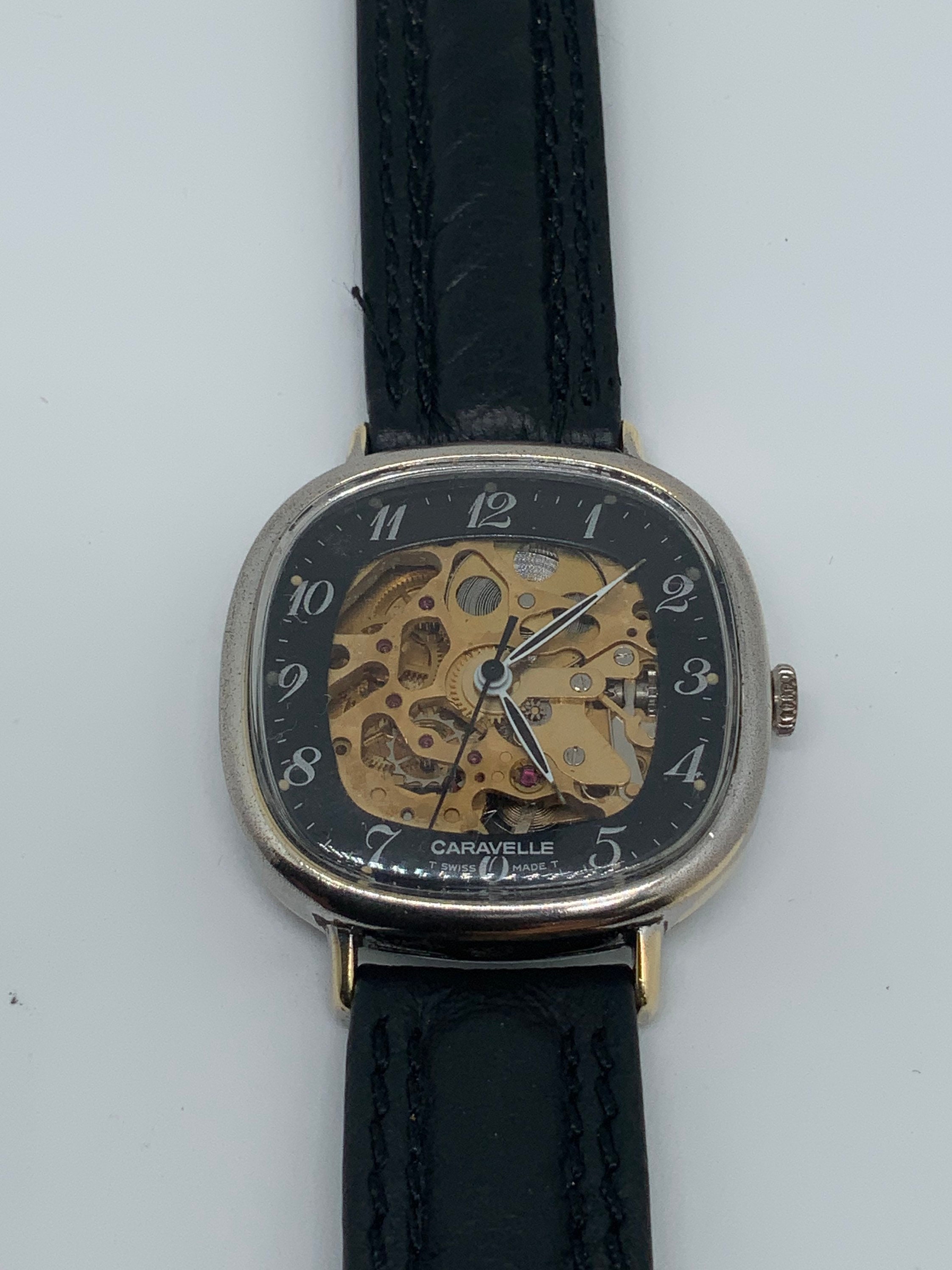 Caravelle skeleton watch cheap