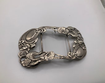 Vintage Sterling Silver Custom Handmade Belt Buckle