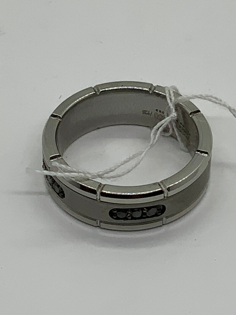 Triton Tungsten Black Diamond Comfort Fit Wedding Band size 13