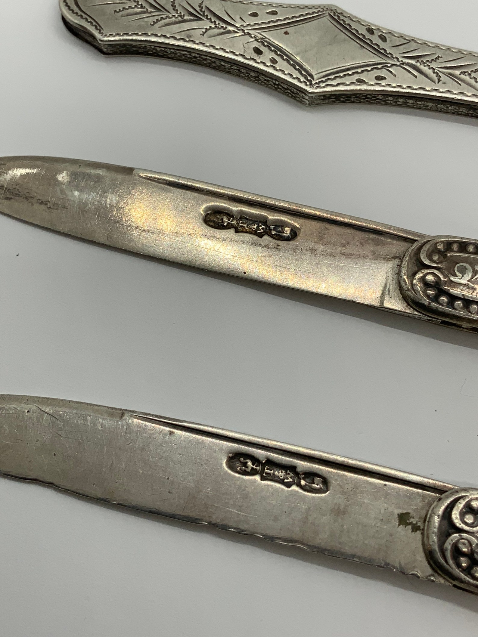 Antique Sterling Silver Fruit Knives Lot of 3 Etsy