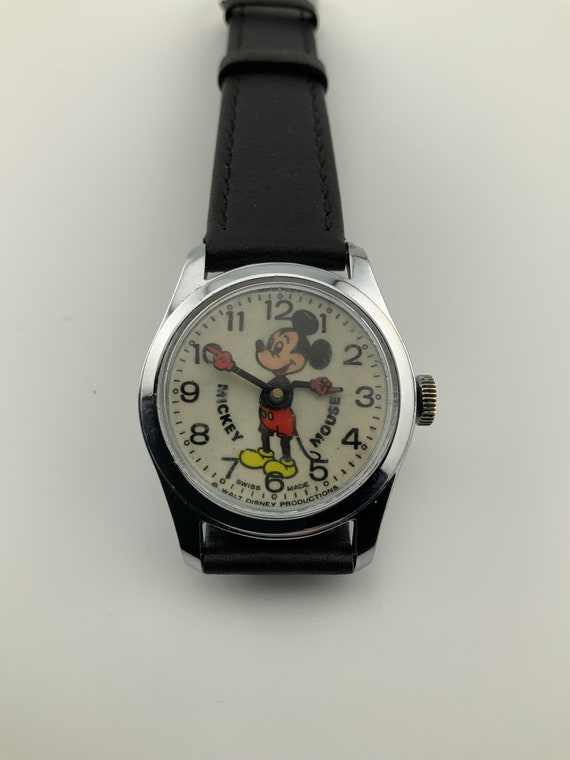 Vintage Mickey Mouse Manual Wind Wristwatch - image 1