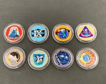 United States Silver Half Dollars Lot of 8 Commemorating NASA Space Missions
