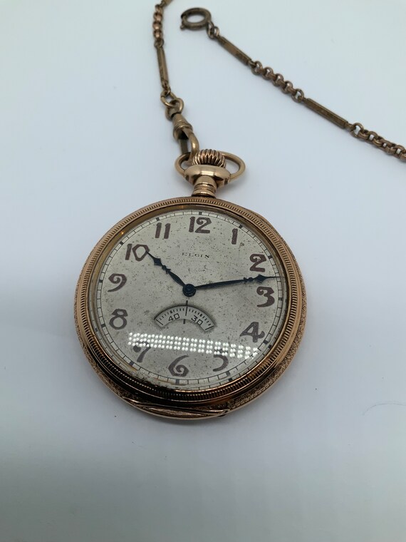 Vintage Elgin 17 Jewel Goldfilled Pocketwatch wit… - image 1