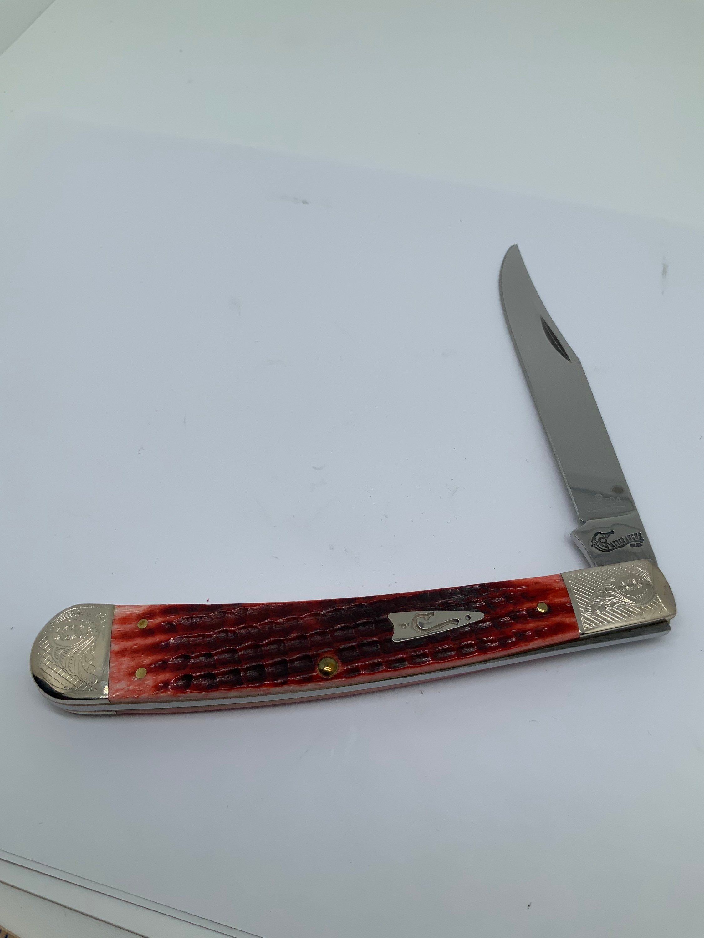 Lot - 1978 Red Etch Stag Set of Case Knives