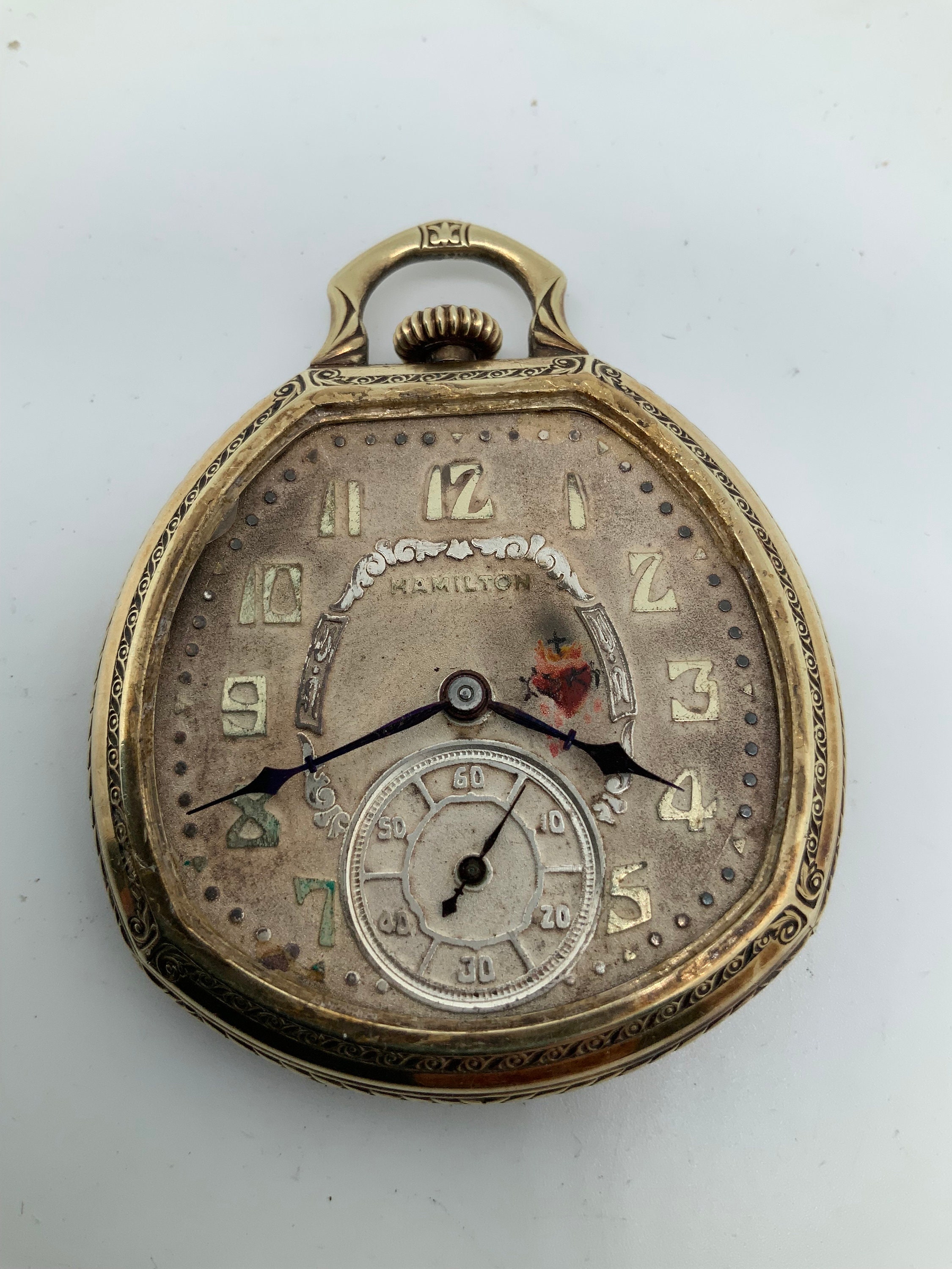 Vintage Hamilton 912 17 Jewel Pocketwatch Pocketwatch Unusual 