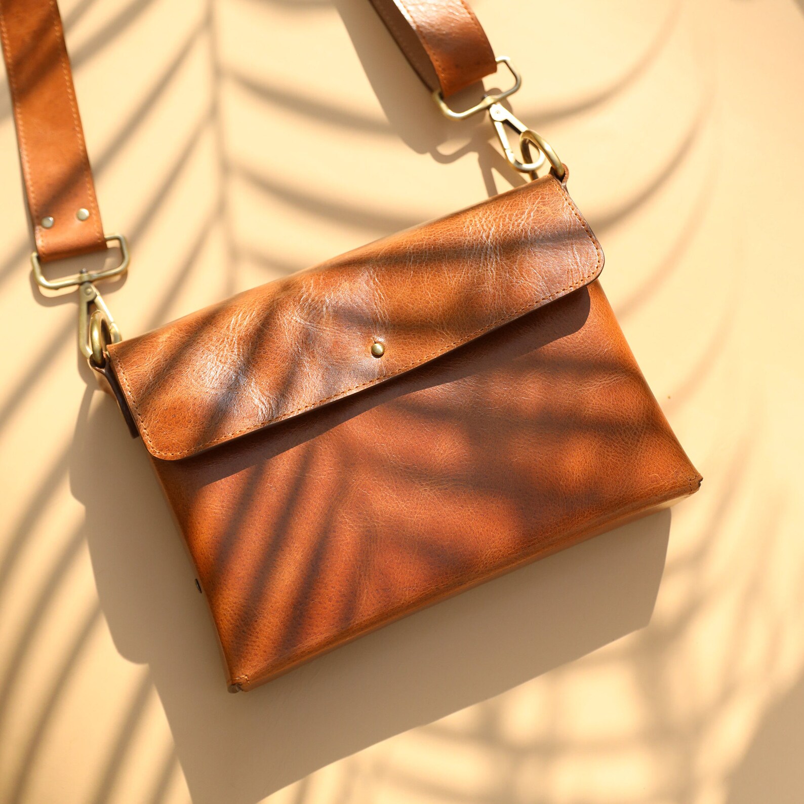 Leather Shoulder Bag A crossbody passport bag and leather Etsy