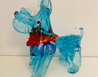 Large XL Murano glass Fox Terrier figurine from the 1960s by BAROVIER