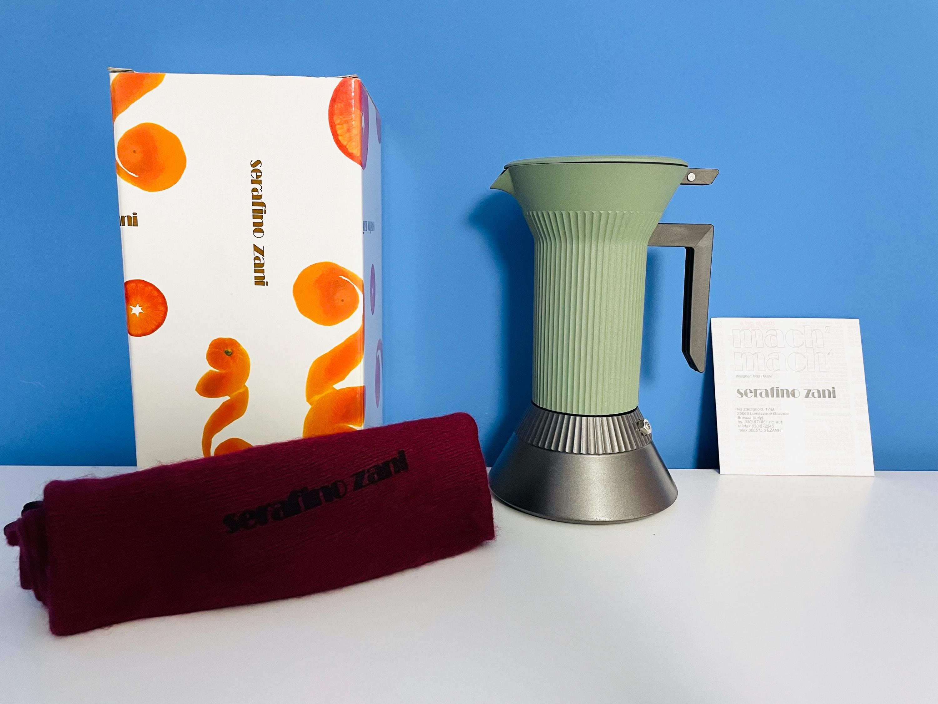 Serafino Zani Mach 4 Moka Coffee Maker, Design by Isao Hosoe