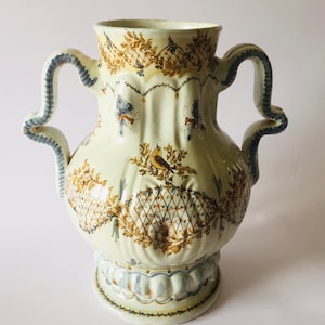 ceramica del monaco grottaglie fine large original majolica ceramic vase from the 60s made in italy