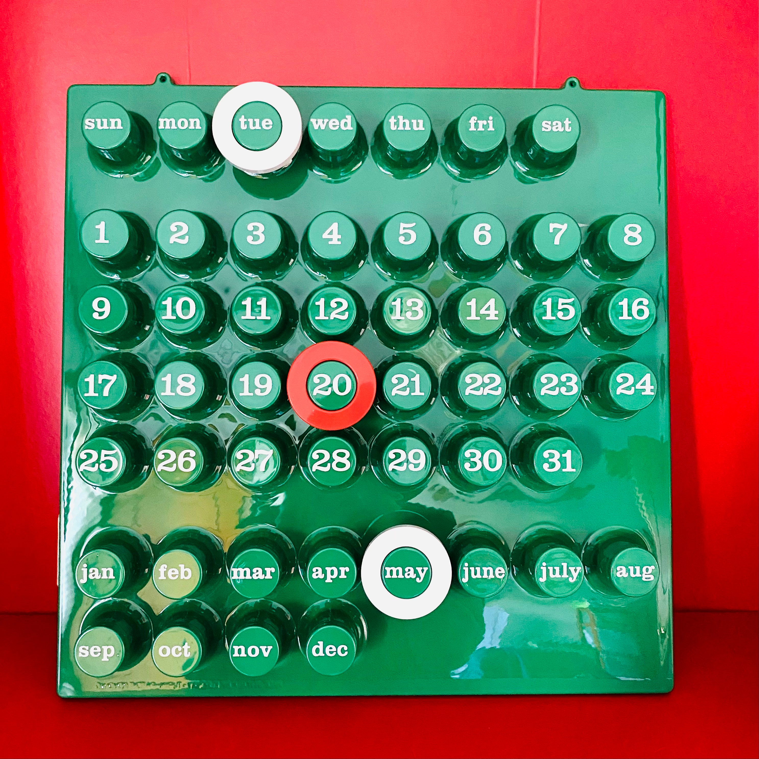 Wall Big Perpetual Calendar ORIGINAL Ring a Date Euroway Utopie Du Tout Plastique NEW in BOX Made in Italy 70s - Etsy