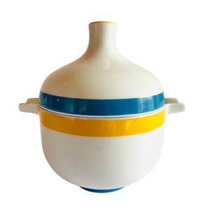 ROSENTHAL design WOLF KARNAGEL 1970 porcelain gravy boat mustard bowl