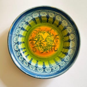 Original Nicola Fasano Keramisk Majolica från Grottaglie, Puglia, Vintage Wall Plate