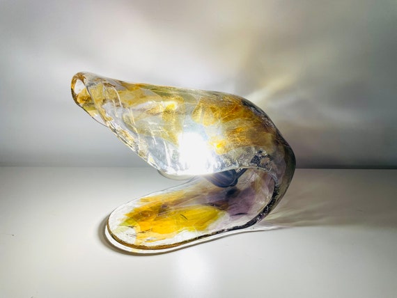 Design La Murrina lampada SHELL in vetro di Murano Vintage anni 70/80 Made in Italy