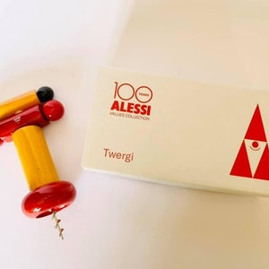 ALESSI Twergi Korkenzieher-Kollektion Design Ettore Sottsass NEU im Karton