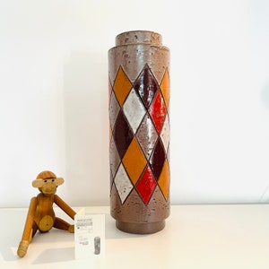 XXL Extra Large Aldo Londi vase Rombi Historical Archive of Bitossi 50 cm