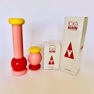 Salz- und Pfeffermühle TWERGI Alessi Design Ettore Sottsass NEU im Karton