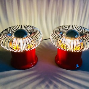 Set of 2 Space Age Table Lamps by Philippe Rogier for Oxar, 1970s DESIGN