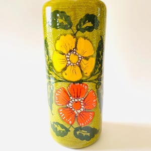FREE SHIPPING - Aldo Londi for BITOSSI Rosenthal Netter polychrome ceramic vase, 1960s