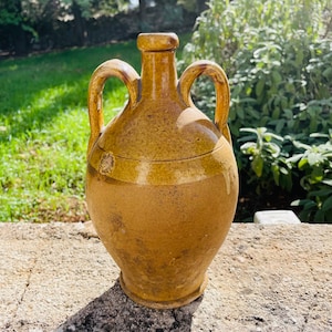 Apulia ceramic Southern Italy old jar capasa vase amphora Apulia