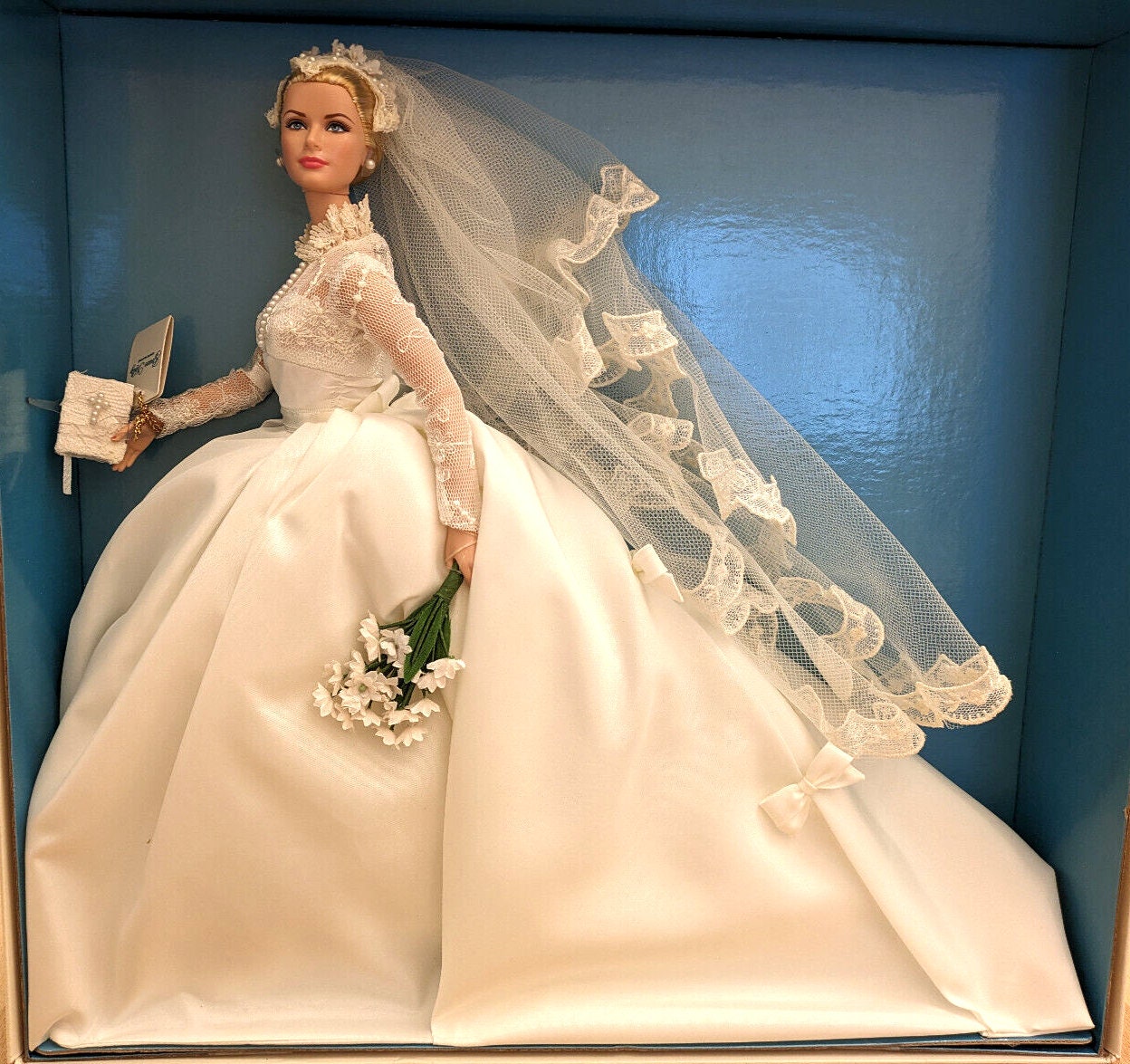 robe de mariée longue crochetée main poupée mannequin,barbie