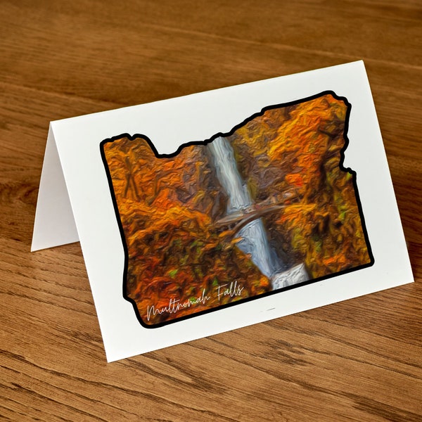 Blank Cards Multnomah Falls Etsy