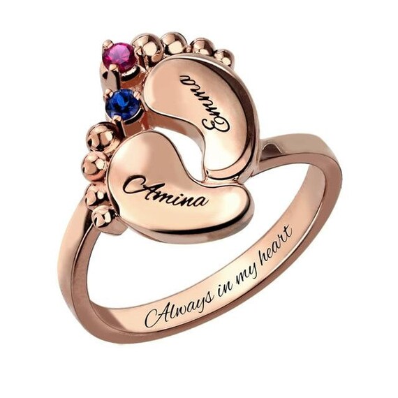 Baby feet shop mothers ring