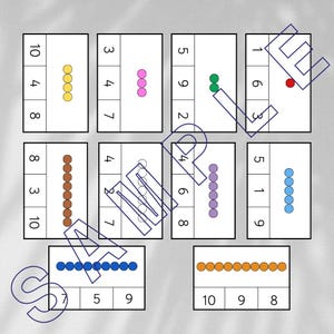 Montessori Bead Cards 1 to 10