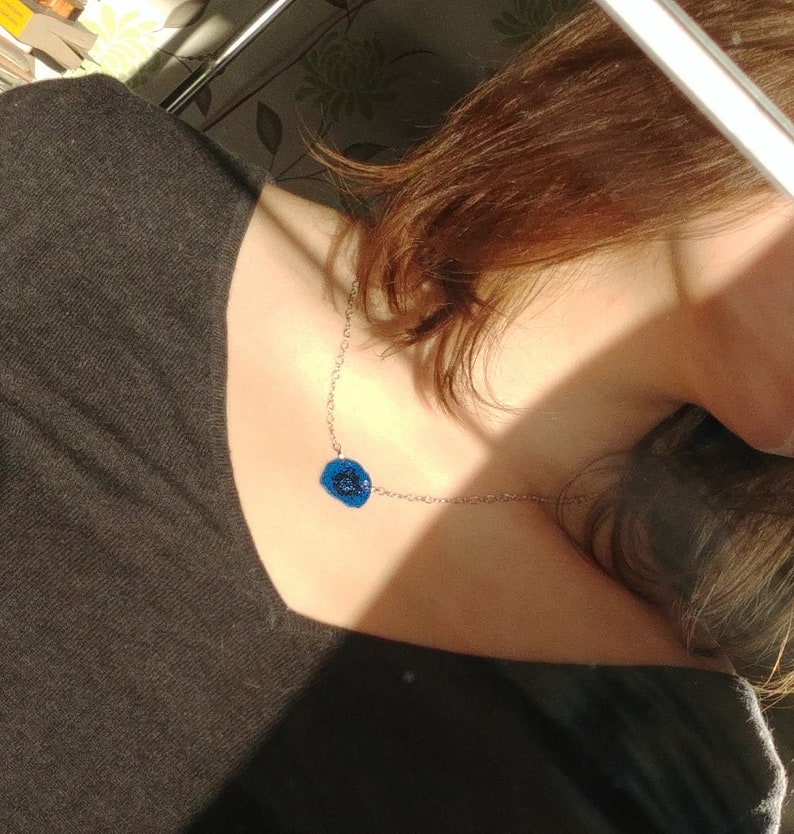 Minimalistic necklace /' Stone /' Handmade jewelry gift for her Crescent Romantic LOVE YOU Statement Acrylic Acetate earrings Original design