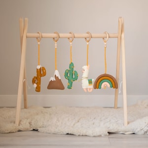 Brinquedos de ginástica para bebês Boho, academia para bebês de madeira, brinquedos para centros de atividades para bebês, brinquedos Montessori