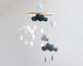 Cloud mobile, cloud nursery decor, expecting mom gift